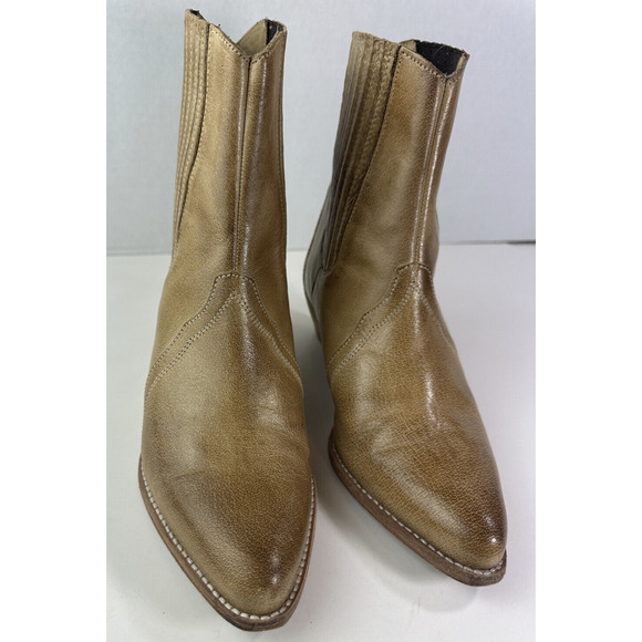 Free People New Frontier Boot Chelsea Distressed Tan Boots Women's 38.5 US 8.5 - Picture 14 of 16